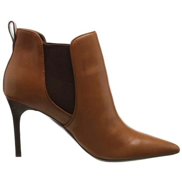 Ralph Lauren Leather Ankle Boots Camel Brown SZ 6.5 - Picture 3 of 14